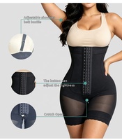Gaine amincissante taille haute pour femme avec bretelles réglables, contrôle du ventre, rehausseur de fesses, entrejambe ouvert, compression post-partum et liposuccion en nylon