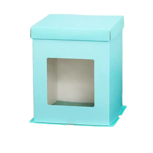 Tùy chỉnh thực hiện Matte kết thúc UV Matt Cán có thể gập lại sinh nhật cao bánh hộp các tông bao bì cửa sổ nắp cho có đường đồ ngọt - Product Image 3