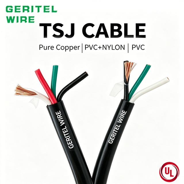 PVC Sheathed Stranded Copper Conductor Multi-core Flexible TSJ-N Cable 600V for for for Industrial Residential Marine