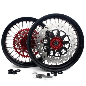 Llantas de motocicleta de alta calidad anodizadas juego de ruedas de radios <span class=keywords><strong>Supermoto</strong></span> para KTM EXC 350 <span class=keywords><strong>450</strong></span> 500 - Product Image 1