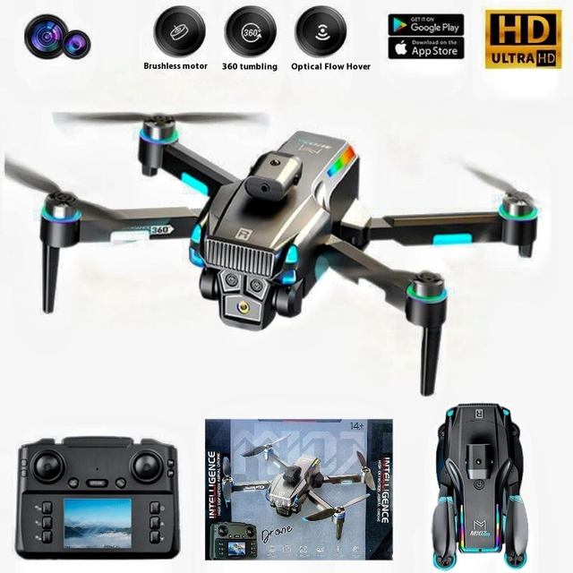 M107 Brushless Foldable Quadcopter, Screen Control RC Drone Optical Flow & Intelligent Obstacle Avoidance, HD Aerial Photography