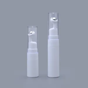 Mini botella de plástico para crema de ojos con bola, embalaje cosmético de fábrica, 5ml, 10ml, 15ml, venta al por mayor