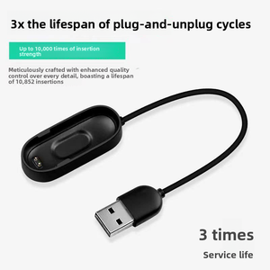 สำหรับ <span class=keywords><strong>Mi</strong></span> Smart <span class=keywords><strong>Band</strong></span> <span class=keywords><strong>4</strong></span> NFC แท่นชาร์จแม่เหล็กแบบพิเศษ <span class=keywords><strong>สาย</strong></span> USB สีดำ - Product Image 3