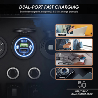 Panneau de commande USB 10 interrupteurs à bascule avec voltmètre et ampèremètre, panneau électrique marin 12V DC/AC pour tableau de bord de bateau, camion, camping-car, voiture