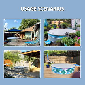 Cubierta <span class=keywords><strong>para</strong></span> Piscina Portátil de 8 Pies, Fácil de Plegar y Transportar, Se Adapta a Varios Tamaños, Brinda Protección Integral - Product Image 4