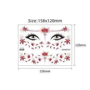 2025 ambiental impermeable temporal maquillaje personalizado Festival baile Color tatuaje lindo brillo serie cara pegatinas - Product Image 5