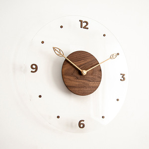 Minimalist Nordic 3D Wall <strong>Clock</strong> Creative Solid Wood Acrylic Glass Home Living Room Decorative <strong>Clock</strong> <strong>Art</strong> Style Design - Product Image 3