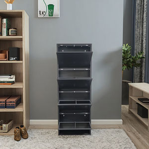 Металлический настенный шкаф для обуви с 4 выдвижными ящиками, современный, прочный, для дома и гостиной, от фабрики в Гуанчжоу - Product Image 4