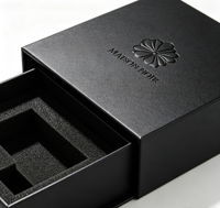Boîte cadeau rigide de luxe en papier d'art avec couvercle et base, gaufrage et vernis sélectif UV pour produits de soin de la peau