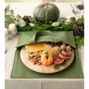 Eco Friendly Cotton Canvas Tote <strong>Bag</strong> <strong>Solid</strong> Color Lunch <strong>Bag</strong> Portable Plate Dish Canvas <strong>Bag</strong> with Custom logo for Picnics and Outing - Product Image 3