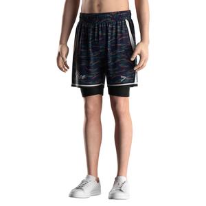 Shorts de basketball sans sous-vêtements supplémentaires, avec couche extérieure en mesh et doublure extensible de compression, conçus pour les joueurs de basket sérieux. - Product Image 2