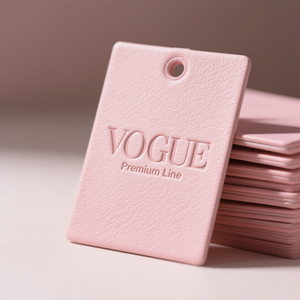 Etiquetas de columpio de tela ecológicas de lujo con logotipo impreso personalizado para prendas, bolsos de joyería, zapatos, pantalones vaqueros, técnicas de estampado en caliente - Product Image 1