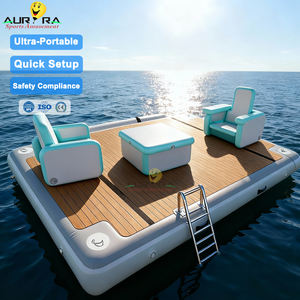 Ensemble de chaise et table flottante gonflable d'extérieur, pliable, design minimaliste, <span class=keywords><strong>pour</strong></span> jardin, parc aquatique, plage, vacances d'été - Product Image 1