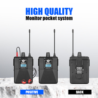 Système de monitoring intra-auriculaire sans fil UHF ER-102/ER-202 avec microphone à condensateur pour la scène et les performances en église