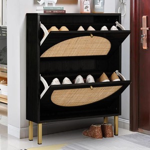 <span class=keywords><strong>Mueble</strong></span> Zapatero de Roble Blanco para Entrada, <span class=keywords><strong>Mueble</strong></span> de Almacenamiento para Sala de Estar, <span class=keywords><strong>Recibidor</strong></span> y Entrada de Casa u Hotel - Product Image 4