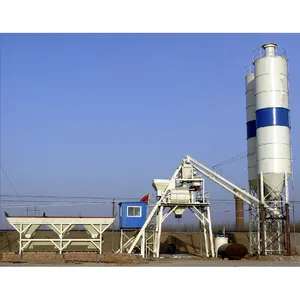 construction machine 35 m3 per hour small portable concrete batching plant