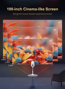 2025 nouveauté TS7 Smart TV Mini Portable 720P projecteur Home cinéma Android 13 double WiFi 6 haut-parleur intégré projecteur BT - Product Image 2