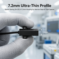 Saklar Fotoelektrik Datar Deteksi Kapasitor Tray 5mm Sensor Optik Miniatur Reflektif Difus untuk Perakitan Elektronik