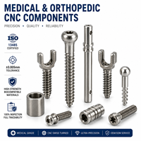 Composants d'équipement médical usinés CNC suisses sur mesure, pièces de précision en titane et acier inoxydable usinées CNC, service OEM ODM