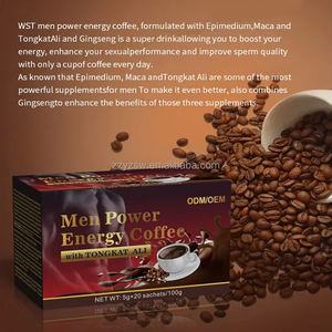 OEM Organic Maca & <span class=keywords><strong>Tongkat</strong></span> <span class=keywords><strong>Ali</strong></span> Instant Coffee Men's Power Herbs Energy Natural Instant Black Power <span class=keywords><strong>Cafe</strong></span> Polvo Forma de dosificación - Product Image 6