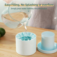 Moule à glaçons en silicone de qualité alimentaire, seau à glaçons, moule à glaçons cylindrique facile à démouler avec couvercle pour la maison, le whisky, les cocktails