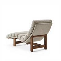 Fauteuil lounge minimaliste italien en bois massif, rembourrage doux, personnalisable, multifonctionnel, pour salon