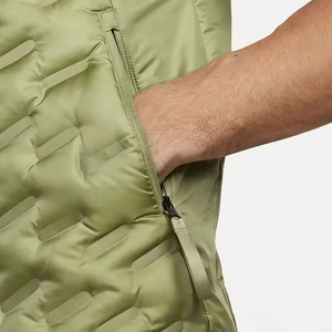 Nouveau gilet matelassé vert pour homme, léger, chaud, <span class=keywords><strong>sans</strong></span> manches, avec poches zippées, entraînement en plein air, vente en gros - Product Image 3