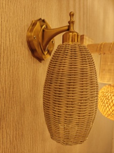 Ferme rustique écologique <span class=keywords><strong>corde</strong></span> de chanvre intérieur <span class=keywords><strong>applique</strong></span> murale artisanale Jute rotin <span class=keywords><strong>applique</strong></span> murale lumière pour intérieurs Boho - Product Image 3