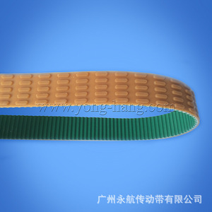 Correa de poliuretano Yonghang T5 510 840 con base de tela verde y diseño estampado para máquina cortadora de salchichas - Product Image 2
