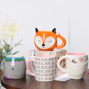 Tazas de Cerámica de Porcelana China con Forma de Animales de Dibujos Animados en 3D, Diseño Único, Zorro, Cisne, Ballena, 500 ml, Ecológicas, Reutilizables, para Negocios - Product Image 5