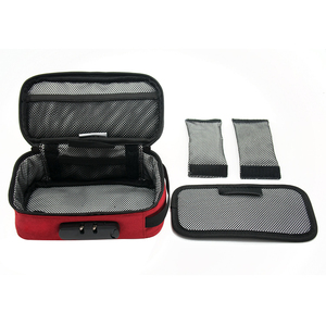 Custodia con Logo personalizzato da viaggio in carbonio foderato per uso olfatto borsa leggera e custodia per odore con serratura a combinazione casi speciali - Product Image 4