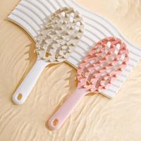 Brosse de massage du cuir chevelu avec poignée, brosse à cheveux incurvée ventilée pour le shampoing, brosse de douche pour cheveux humides et secs