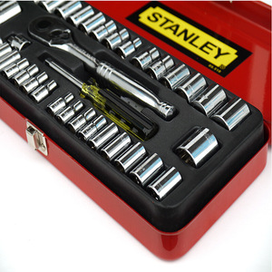 Stanley 37 Mảnh Thiết Lập 6.3Mm 10Mm Loạt Metric Và Đế Quốc Ratchet Cờ Lê Ổ Cắm Công Cụ Thiết Lập 1/4 "3/8" - Product Image 5