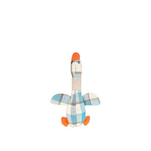 Plaid Dog <b>Plush</b> Squeaky Chew Toy <b>Large</b> 35cm For Indoor Play Cute Design - Product Image 3