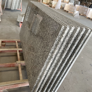 משטח גרניט מותאם אישית מטבח מודרני עבודת העליון כסף איכות גבוהה מוסמך שאינו רעיל 3 שנים אחריות לבן נמר - Product Image 5