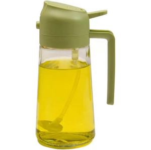 Bouteille pulvérisatrice d'huile en verre réutilisable intégrée 470 ml/16 oz pour la cuisine domestique, distributeur d'huile et de vinaigre pour friteuse à air - Product Image 1