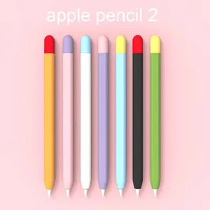 Apple kalem için 2nd nesil durumda silikon apple kalem kutusu 1/2nd apple kalem kapağı