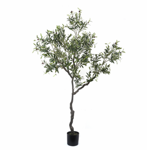 Albero di Ulivo Artificiale Realistico di Grandi Dimensioni 180-280 cm con Frutti Neri, Pianta Finta con Vaso per Decorazione Interna, Personalizzabile 5ft 6ft 8ft 9ft - Product Image 6