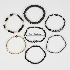 Pulseras de Cuentas de Joyería de Moda, Resina Acrílica, Chapado en Oro, Regalo para Hombres, Estilo Casual Unisex - Product Image 2