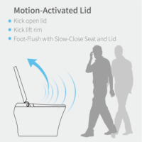VIVI OXB2 Max Toilette Intelligente Entièrement Automatisée à Siphon en S, Télécommandée, Monobloc Sans Réservoir, à Poser au Sol pour Salle de Bain