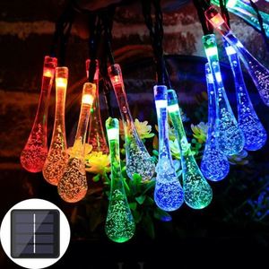 Solar <b>String</b> Lights Outdoor Waterproof Water Drop 8 Lighting Modes for <b>Garden</b> Wedding Party Patio Christmas Decor 7M Dimmable - Product Image 4