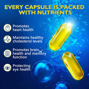 ODM/OEM Antioxidant Visolie Supplement 3600mg Rijk aan <span class=keywords><strong>Omega</strong></span>, ondersteunt hersenen, hart, gezonde cellen, energie, Visolie Softgels - Product Image 6