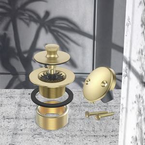 Ensemble de garnitures de drain de baignoire en laiton moderne pour salle de bain - Product Image 3