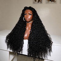Peluca de Cabello Humano HD con Encaje Frontal Completo, Sin Pegamento, con Cabello de Bebé, Pre-Desplumada, Cabello Virgen Peruano, Línea de Cabello Natural 360, Venta al Por Mayor