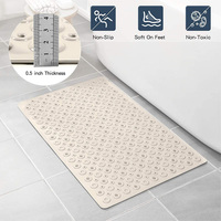 Tapis de Douche Massant à Trous Circulaires Extra Longs, Nouveau Design Unique, Antidérapant, Lavable en Machine, pour Salle de Bain, Baignoire et Toilettes