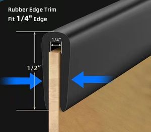 U ערוץ קצה שחור לקצץ גומי רצועה מכונית דלת זכוכית תחתון מגן קצה מגן מגן - Product Image 6