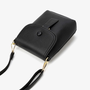 Wholesale High Quality Women's <b>Soft</b> PU Mobile Phone <b>Bag</b> with Zipper Closure Short Length Anti-Theft Feature Polyester Lining - Product Image 3