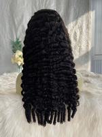 Perruque frontale en dentelle HD transparente sans colle, cheveux humains bouclés bruts vietnamiens de type birman, pour femmes noires