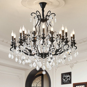 Europäischer Stil Kronleuchter Wohnzimmer Kristall-Lampe Pendelleuchte Esszimmer Schlafzimmer Neuer Rauchgrauer Kristall-Kronleuchter - Product Image 4