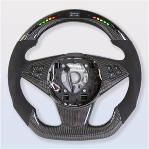 Volant en cuir et fibre de carbone personnalisé, 3 branches, 40 mm, poignée ergonomique, style luxe/<span class=keywords><strong>sport</strong></span> pour E64 630i/645i/650i - Product Image 2